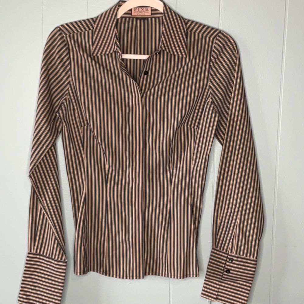 Thomas pink Striped Long Sleeve Shirt Sz 2